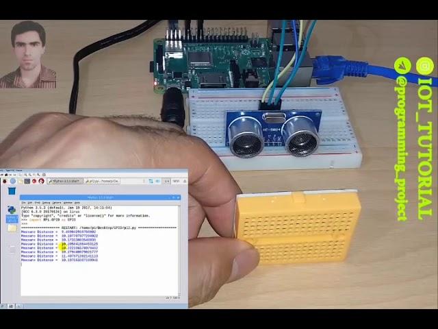 پروژه مسافت سنج با استفاده از برد رزبری پای و برنامه نویسی پایتون