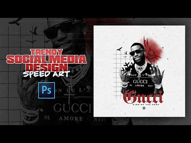 How to Create Trendy Social Media Post Design | Photoshop Tutorial | Gucci Gfx