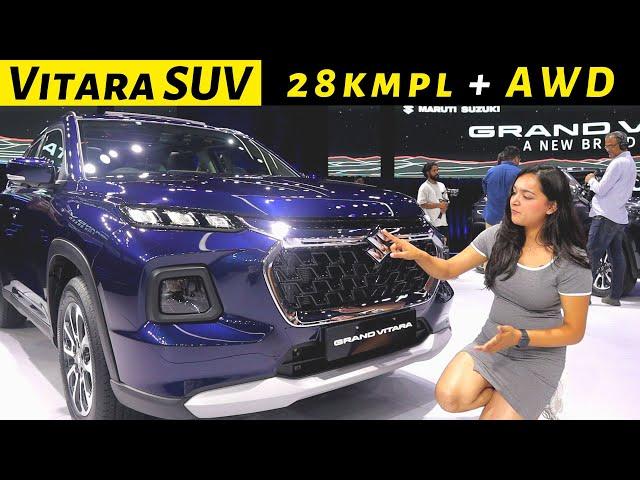 Maruti Suzuki Grand Vitara @ 28kmpl | Starts at Rs 9.5 Lakhs | All Wheel Drive - Panoramic Sunroof