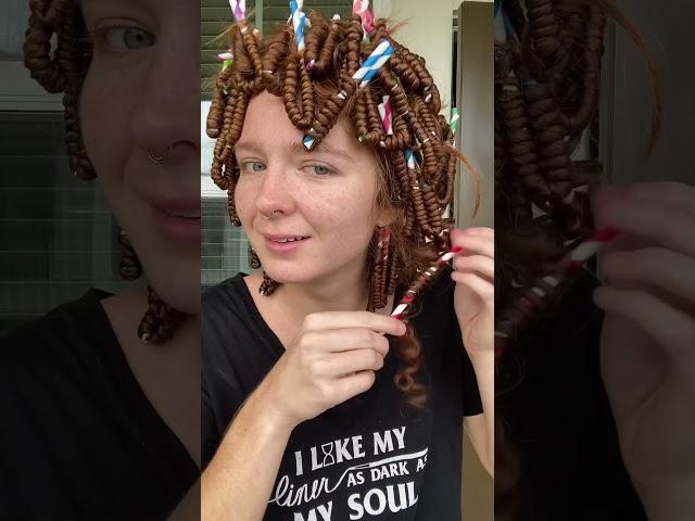 I put 300 PAPER straws in my hair and these are the results  #hairstyle #longhair