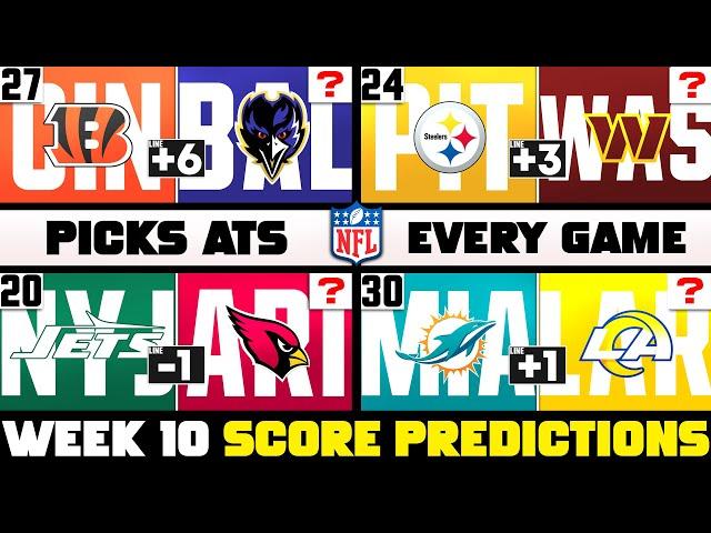 NFL Week 10 Score Predictions for EVERY Game