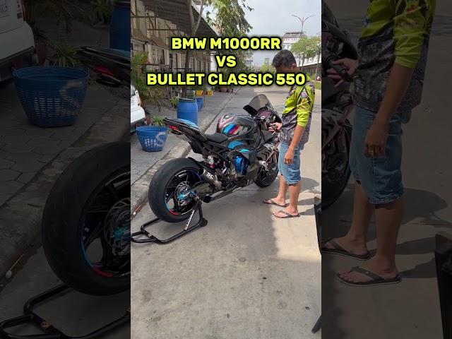 BMW M1000RR VS BULLET CLASSIC 550 EXHAUST SOUND 