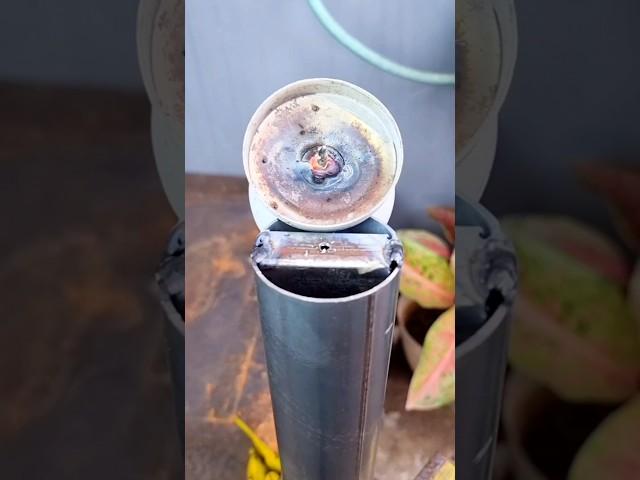 how to install ornament cover on round pipe #skills #trick #idea #weld