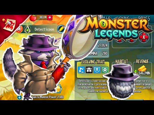 Monster Legends Detecticoon level 150  review - Bounty Hunt Chopork sibidu the apex conjuring