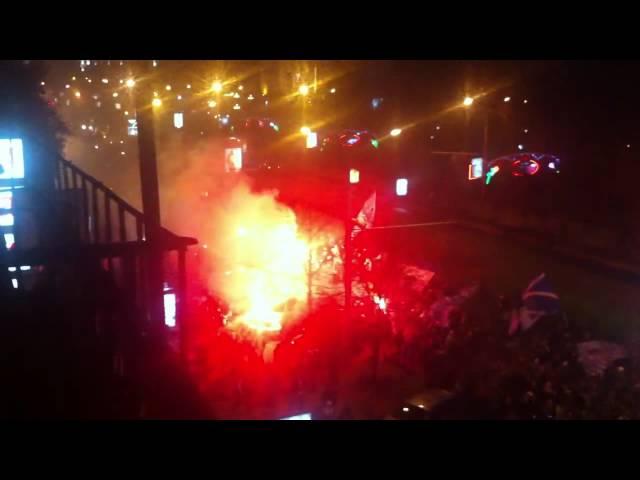 Zenit fans in Donetsk (проход фанатов Зенита в Донецке)