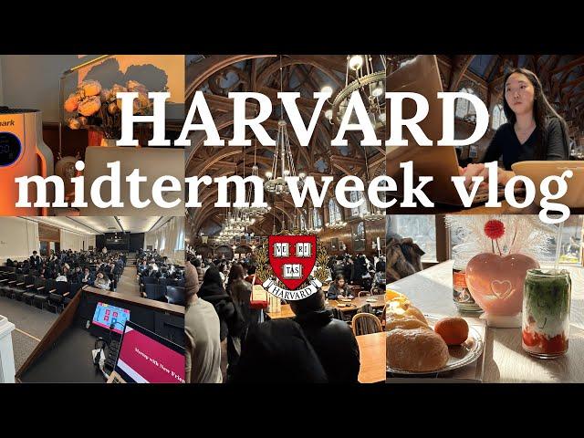 HARVARD MIDTERMS VLOG  5 AM mornings, lots of studying, super productive & busy, motivation