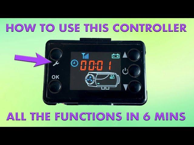 How To use New Black Three Blade Chinese Diesel Heater Controller With Spanner button - Quick Guide