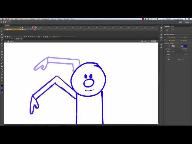 Overlapping Action when Raising an Arm - Flash CC Tutorial