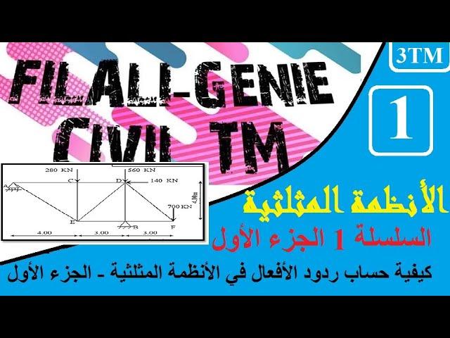 الأنظمة المثلثية السلسلة 1 -كيفية حساب ردود الأفعال في الأنظمة المثلثية - الجزء الأول