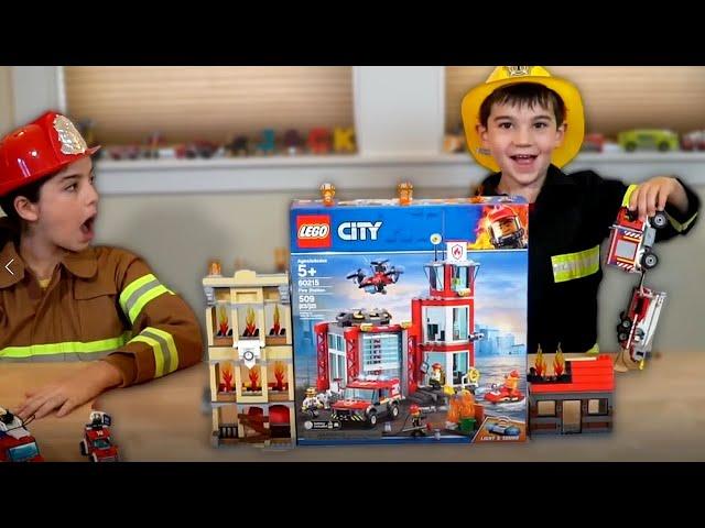 LEGO City Firefighters & Cops Pretend Play Skits! | COMPILATION | JackJack Plays