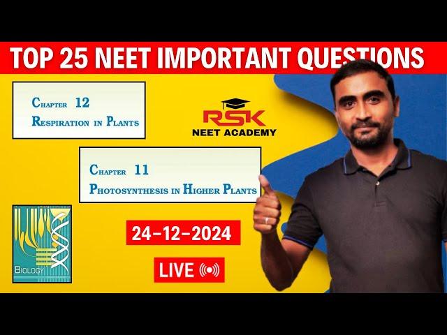 24-12-2025LIVE | Top 25 NEET Important questions | #live #neetbiology #livestream #liveclass #neet