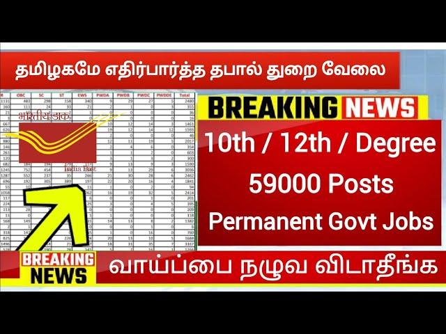 59000 post office recruitment 2023 tamil Government Jobs 2023 in Tamil TN post office vacancy 2023