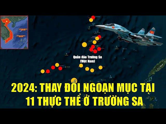 170.  Thay đổi ngoạn mục tại 11 thực thể ở quần đảo Trường Sa trong năm 2024!