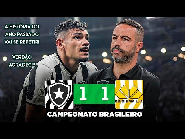 TROPEÇO DO FOGÃO | Botafogo 1 x 1 Criciúma | Melhores Momentos | Brasileirão 2024