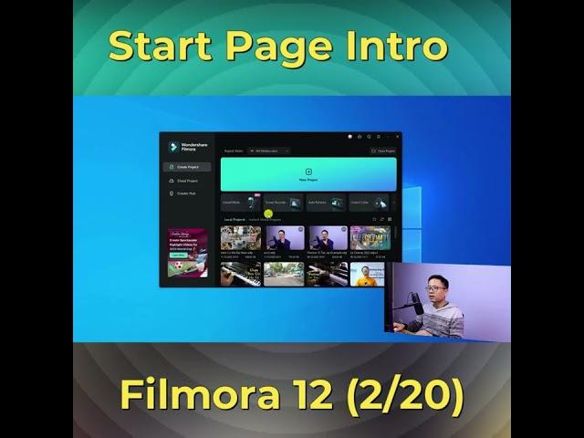 Filmora 12 Basic 2 Start Page Intro #shorts