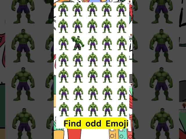  Spot the Odd One Out!   Emoji Puzzle Challenge #BrainTeaser #PuzzleFun #emoji #emojichallenge