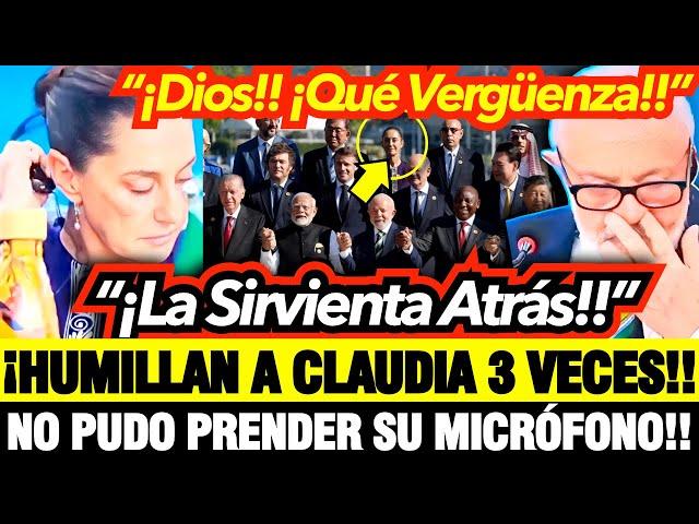 ¡FRACASASAZO!!! de SHEINBAUM!! en la CUMBRE del G-20!! HIZO el RIDÍCULO!! y le APAGAN el MICRÓFONO!!