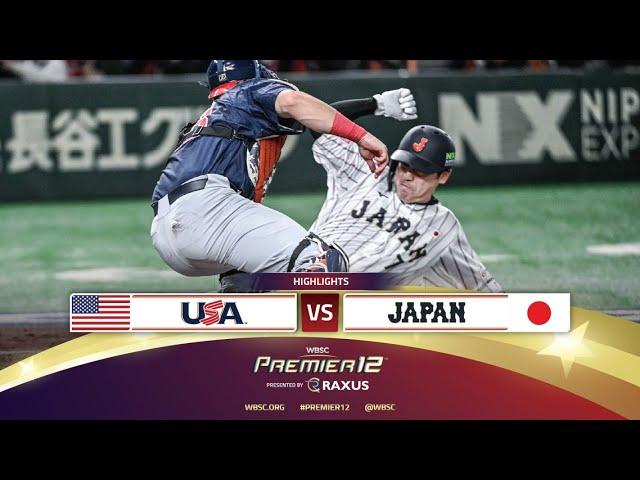 HIGHLIGHTS | Game 32 USA vs Japan | WBSC Premier12 2024 presented by RAXUS