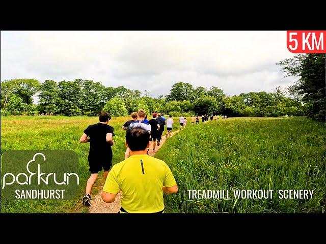 Sandhurst 5km Race | Treadmill Workout Scenery | Sandhurst Memoral parkrun | Virtual Run