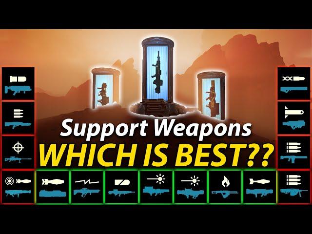 Ranking ALL 15 Support Weapon Stratagems!!! Which is Best? / Supp Weapon Tier List! | Helldivers 2