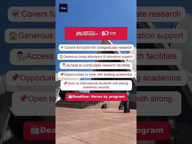 Griffith University Master’s & PhD Scholarships – Fully Funded Research in Australia