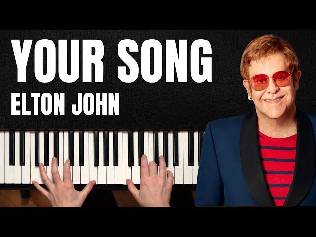 5 Levels of ''Your Song'' by Elton John (Piano Tutorial)