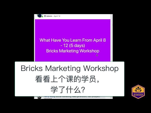 看看上过Bricks Marketing Workshop的学员怎么说 :-)