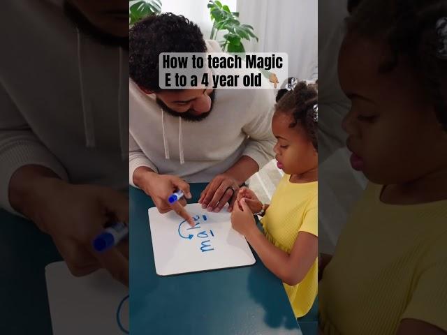 How to teach Magic E to your child at home as young as 4 years old (easy lesson!) #shorts
