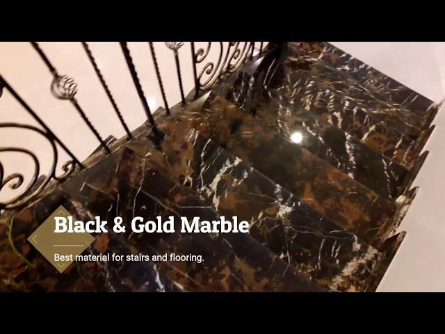 Black & Gold marble from Pakistan