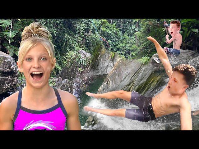 We found a JUNGLE WATERPARK! Overcoming FEAR!