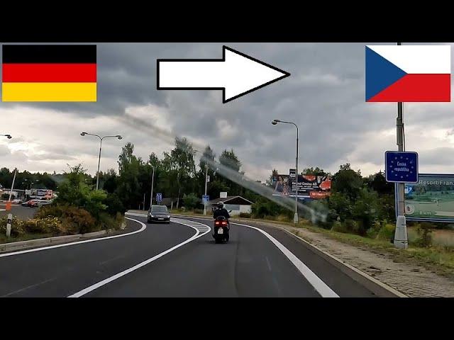 Germany - Czech Republic / Crossing The Border By Car