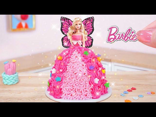 Amazing Tiny Barbie Princess Cake  Beautiful Miniature Pull Me Up Cake Recipe | Mini Cakes Making