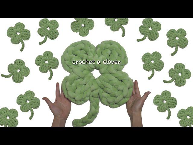 행운 다 내꺼! 네잎클로버 뜨기| 왕초보뜨개 클릭 | 자이언트얀 쿠션만들기 | How to crochet a clover