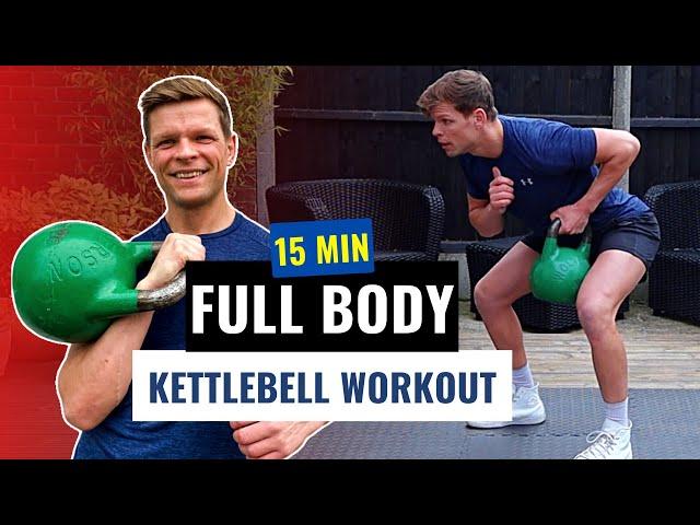 Full Body Kettlebell Workout / 15 minutes / No Repeat