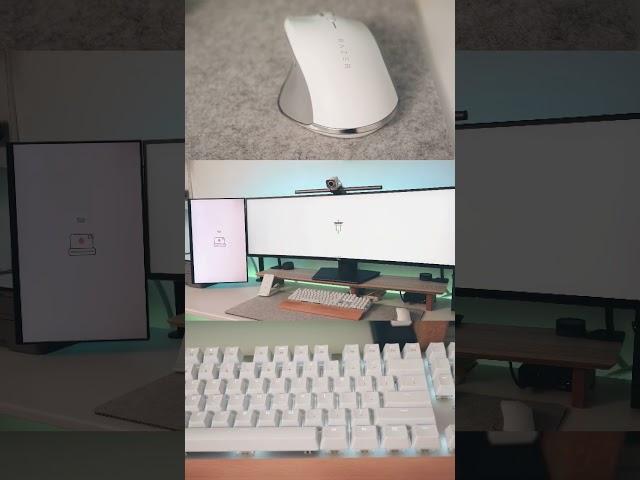 White Themed Desk Setup #mouse #keyboard #desk #desktop #setup #shorts #shortvideo #shortsfeed