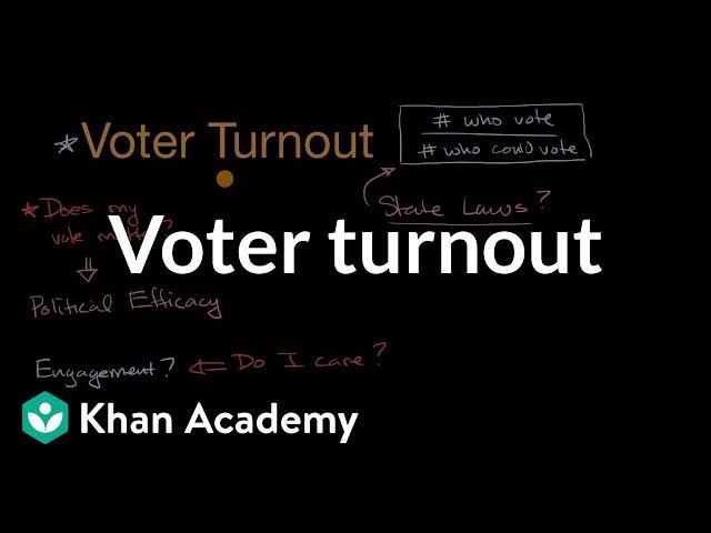 Voter turnout | Political participation | US government and civics | Khan Academy