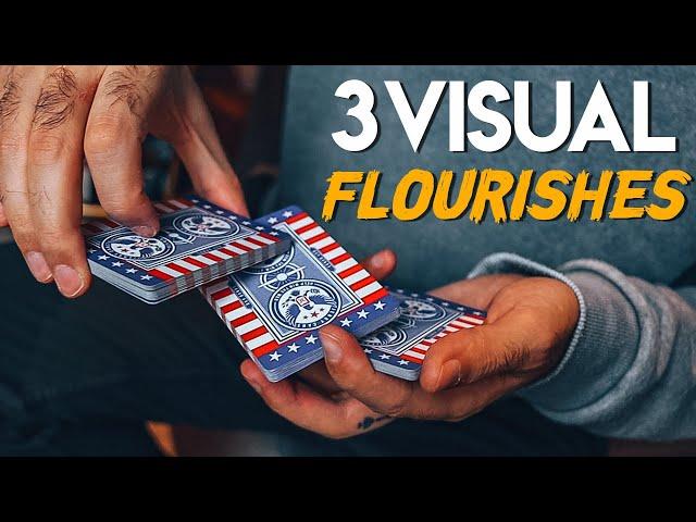 Learn 3 FANCY Flourish Moves (Cardistry & Magic Tutorial)