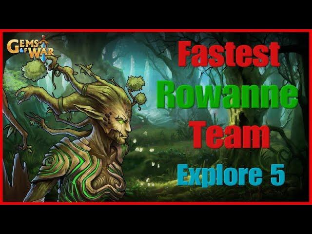 Gems of Wars - Fastest Rowanne Team for Explore 5. #gemsofwar #crisp #gemsofwarfastteam #gems