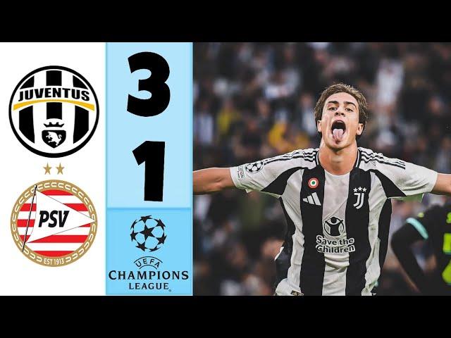 Juventus - PSV (3-1) HIGHLIGHTS | Yildiz goal, Mckennie goal | Champions League 24/25