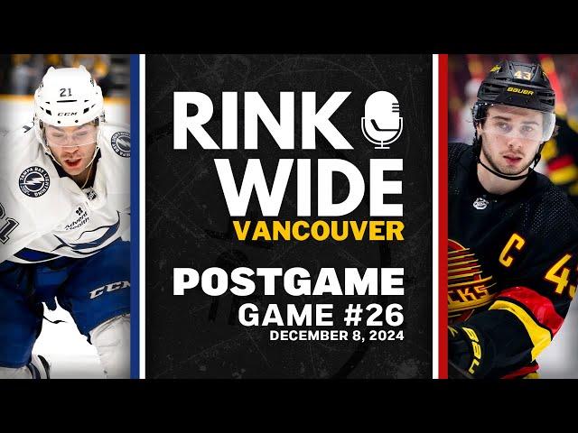 RINK WIDE POST-GAME: Vancouver Canucks vs Tampa Bay Lightning | Game 26 - Dec. 8, 2024