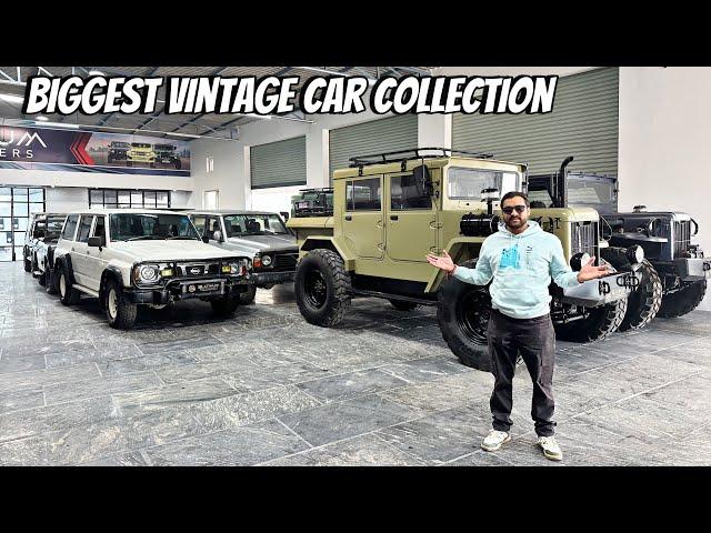 India's biggest vintage car Collection | Nissan Patrol, Toyota Land Cruiser , 1 -ton ,Old  Defender