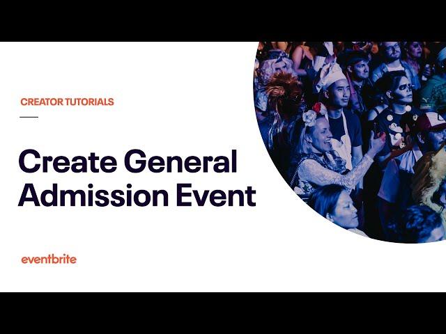 Eventbrite: Creating an Event