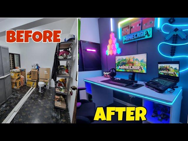 I Built my kids their DREAM GAMING ROOM SETUP