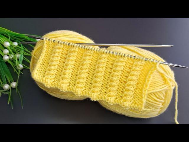 İki şiş kolay örgü yelek model anlatımı ️Eays crochet knitting patterns