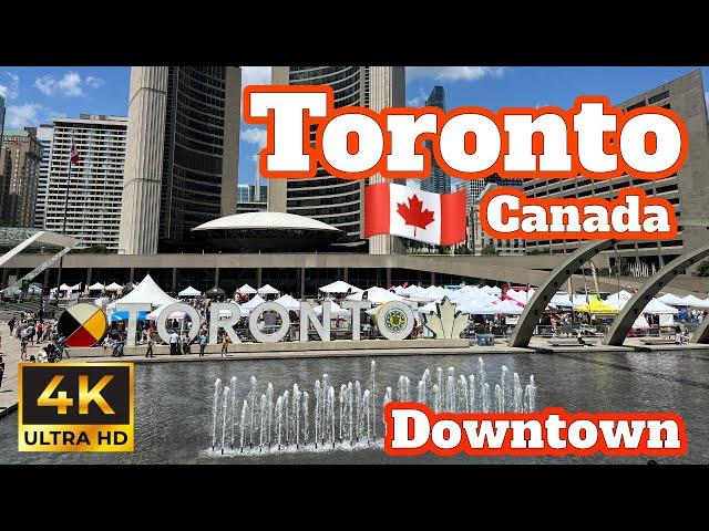 Toronto, Canada  | Downtown (Summer) | 4K Walking Tour