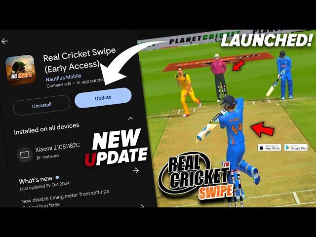 Real Cricket™ Swipe - New Update Launched On PlayStore, FULL Review & Gameplay, RC Swipe 1.2