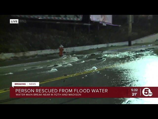 Water main break causes flooding at West 112th Street and Madison Avenue