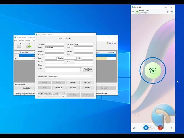 How to use the Ecsow dialer for Skype?