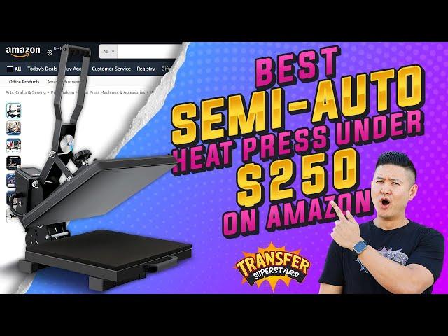 Best DTF Semi AUTO Clamshell 15x15 Heat Press Under $250 on Amazon