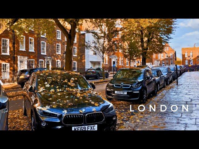 Autumn on Expensive Streets of London | Hampstead Village | London Walking Tour 4K